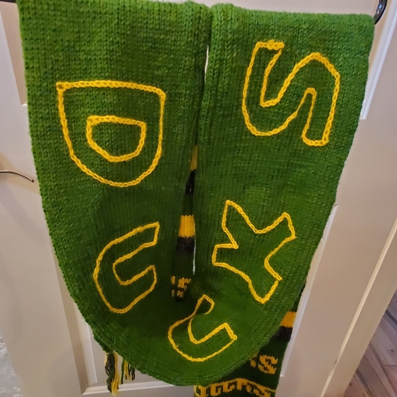 100% WOOL HANDMADE Oregon Duck Scarf - Picture 3 of 6